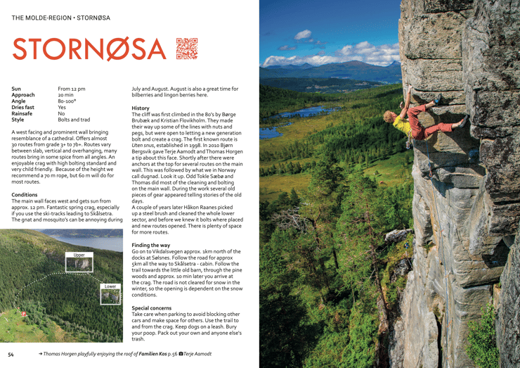 Crag Climbing in Romsdal, Norway, Stornøsa