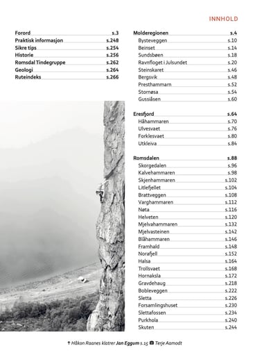 Romsdal Sportsklatring innhold